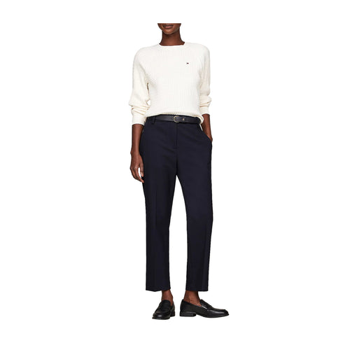 Tommy Hilfiger Maglia Maglia Donna lavorata a trecce Panna A24 - TOMMY HILFIGERWW41142 - Z00 - S - Francavilla Moda